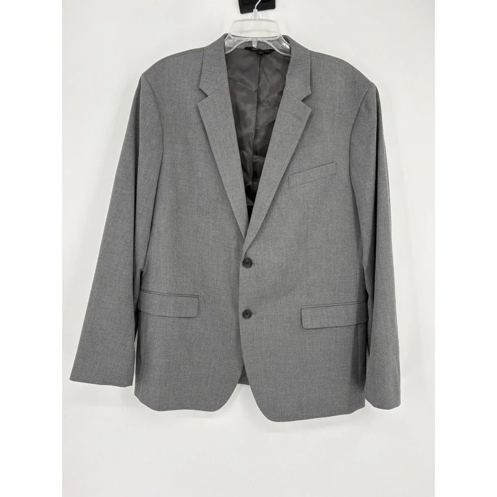 Banana Republic Blazer Mens 46R Gray Herringbone Two Button Formal Jacket